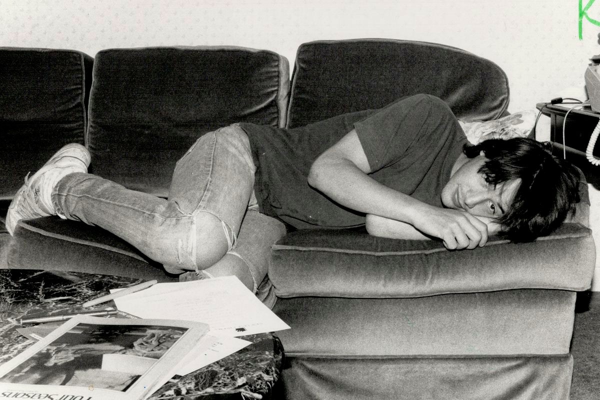 Napping on a couch