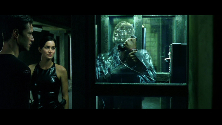 Morpheus leaving through the phone